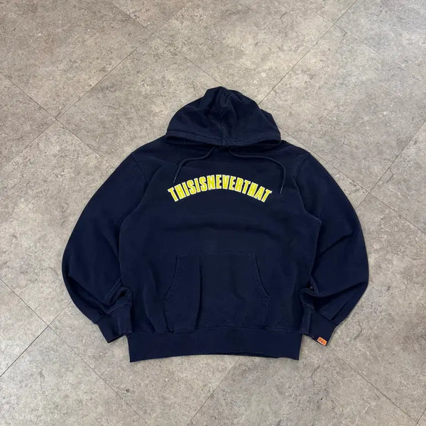 [BUNJANG] Thisisneverthat Navy Logo Hoodie / 디스이즈네버댓 네이비 로고 후드티 #csz653