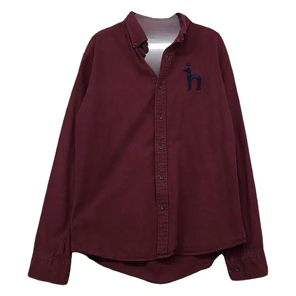 [BUNJANG] Hazzys Burgundy Shirt 100 / 해지스 버건디 셔츠 100