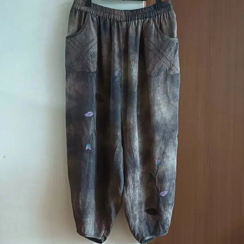 [BUNJANG] Natural Dyed Celadon Style In-yeon Pants (Size 77-88) / 천연염색 항아리 인견 바지 77~88
