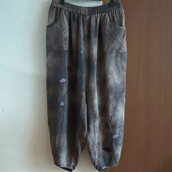 [BUNJANG] Natural Dyed Celadon Style In-yeon Pants (Size 77-88) / 천연염색 항아리 인견 바지 77~88