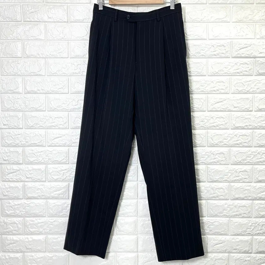 [BUNJANG] Giorgio Armani Collezioni Navy Wool 100% Summer Trousers Size 76 / 알마니 꼴레지오니 네이비 하계 정장바지 76
