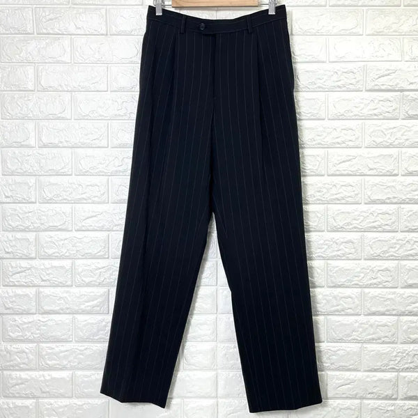 [BUNJANG] Giorgio Armani Collezioni Navy Wool 100% Summer Trousers Size 76 / 알마니 꼴레지오니 네이비 하계 정장바지 76
