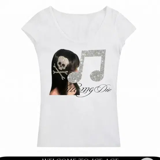 [BUNJANG] Y2K Punk Skull Short Sleeve T-Shirt / y2k 펑크 타오바오 해골 반팔