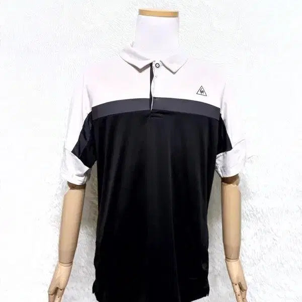[BUNJANG] Le Coq Sportif Men's Summer Cooling Functional Spandex Collar Short-Sleeve Golf T-Shirt 100 / 르꼬끄 정품 남자 여름용 냉감 남성 골프 기능성스판 카라넥반팔티셔츠100