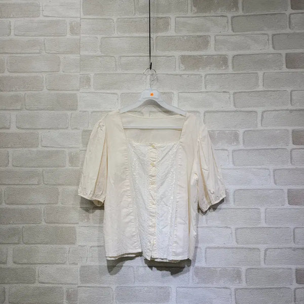 [BUNJANG] Square Blouse Free Size / ㅈ245 스퀘어 블라우스 F