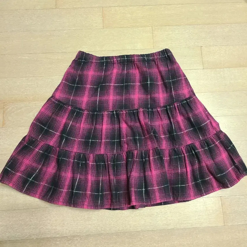 [BUNJANG] Japanese Vintage Uniqlo Check Ruffle Mini Skirt / 일본 빈티지 유니클로 체크 캉캉 숏스커트 치마 미니 캐캐체 아무 갸루