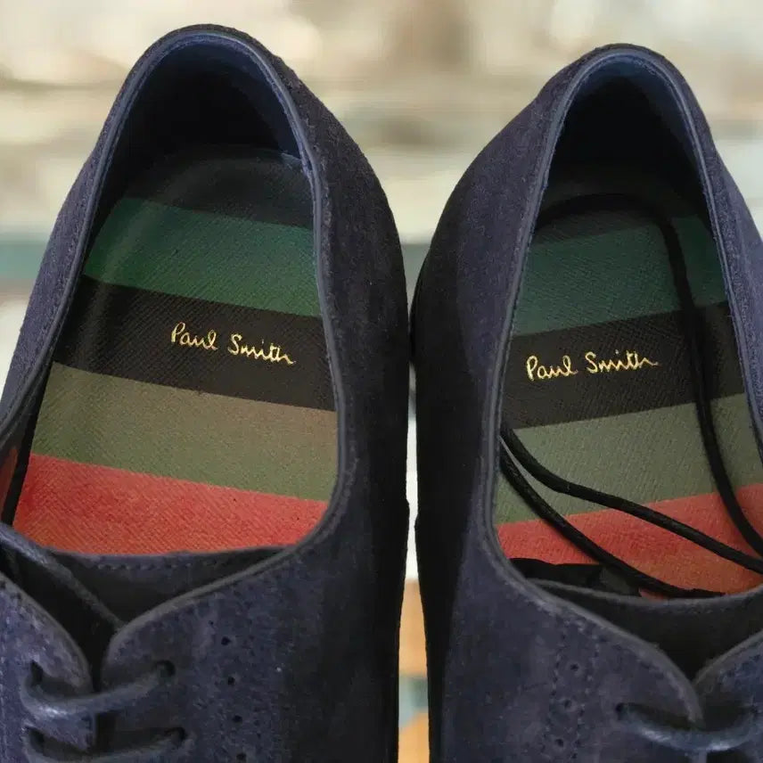 [BUNJANG] Paul Smith Suede Brogue Shoes (Oxford Style) - Navy, Size 6 (250mm) / (새제품) 명품 구두 ㅡ 폴 스미스 스웨이드 브로그 슈즈 (옥스포드 스타