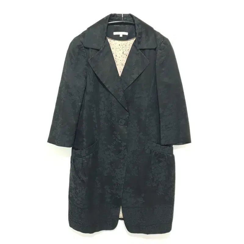 [BUNJANG] Maje Embroidered Silk 7/8 Sleeve Jacket / 마쥬 자수 실크 7부 자켓 99_i4676