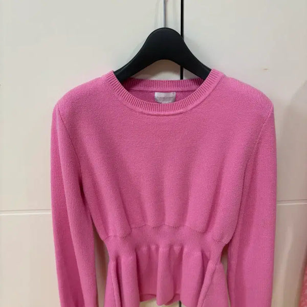 [BUNJANG] Plastic Island Pink Knit Top / [오늘 급처] 플라스틱아일랜드 핑크 니트
