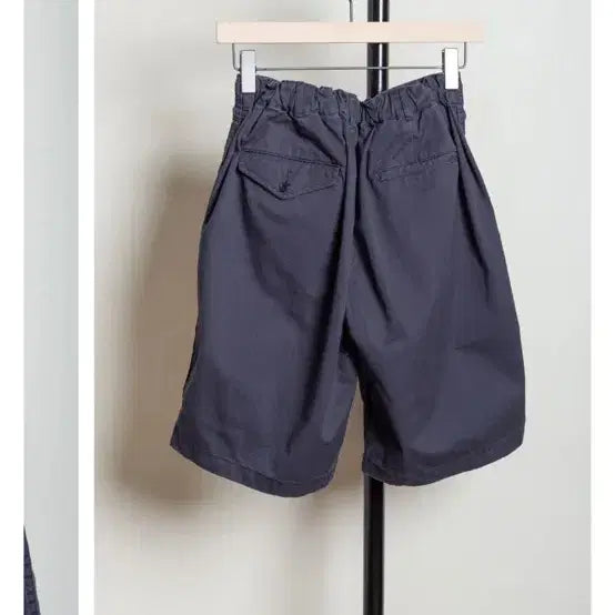 [BUNJANG] Sage De Cret Cotton Chino Wide Shorts Navy S / 사쥬드크레 코튼 치노 와이드 쇼츠 네이비 s(30)