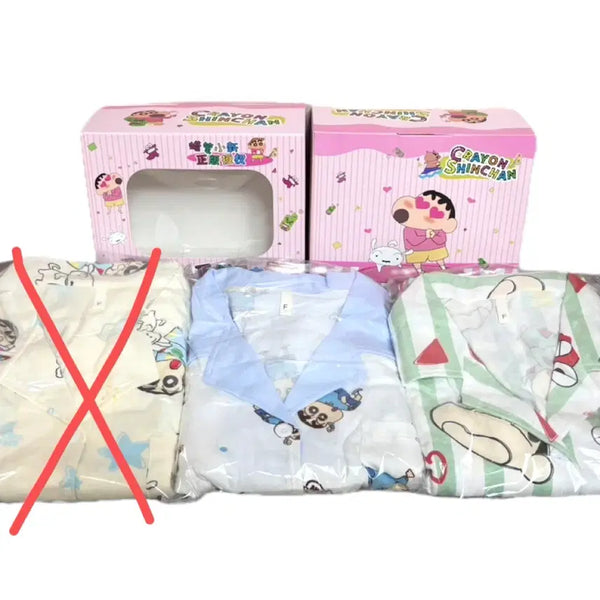 [BUNJANG] Crayon Shin-chan Summer Pajama Set - Short Sleeve & Shorts (Shiro/Waniyama) / (인기)짱구 여름 잠옷 파자마 반팔반바지 세트(흰둥이/와니야마상)