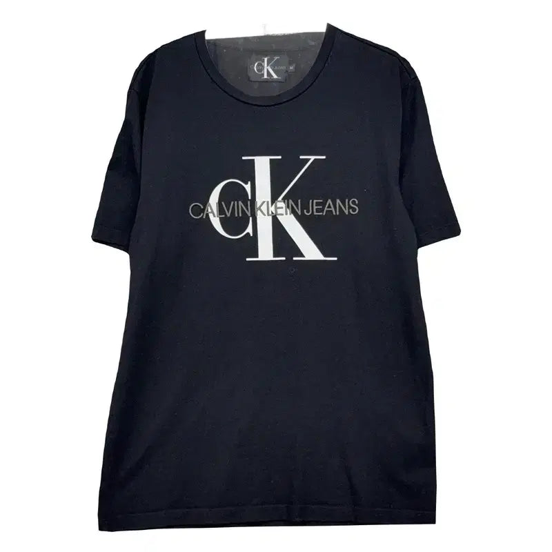 [BUNJANG] Calvin Klein Printed Navy Short Sleeve T-Shirt M / 캘빈클라인 프린팅 네이비 반팔티 M