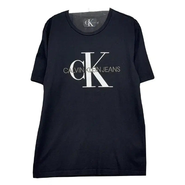 [BUNJANG] Calvin Klein Printed Navy Short Sleeve T-Shirt M / 캘빈클라인 프린팅 네이비 반팔티 M