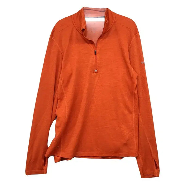 [BUNJANG] Nike Orange Performance Training Half-Zip Long Sleeve T-Shirt M / 나이키 오렌지 기능성 트레이닝 반집업 긴팔티 M