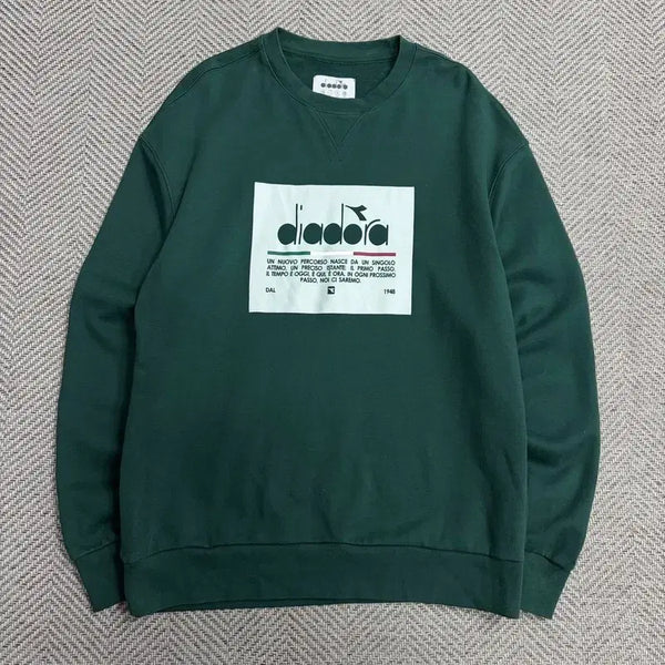 [BUNJANG] Diadora Printed Sweatshirt / 디아도라 프린팅 맨투맨 v4859