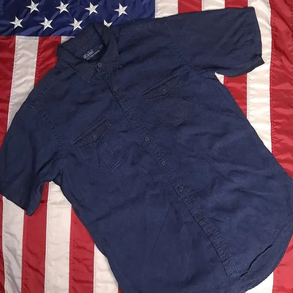 [BUNJANG] Polo Ralph Lauren Original Linen Pocket Short Sleeve Shirt XL / 오리지날 폴로랄프로렌 린넨 포켓 반팔 셔츠
