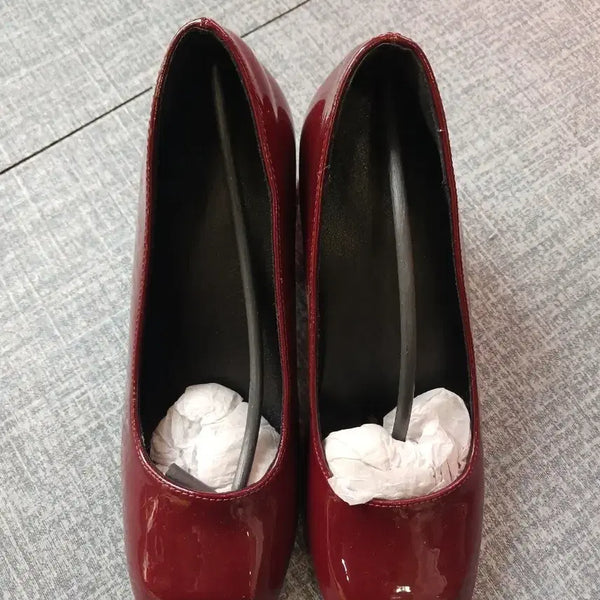 [BUNJANG] Burgundy Patent Leather Heels / 구두 버건디색 에나멜 힐