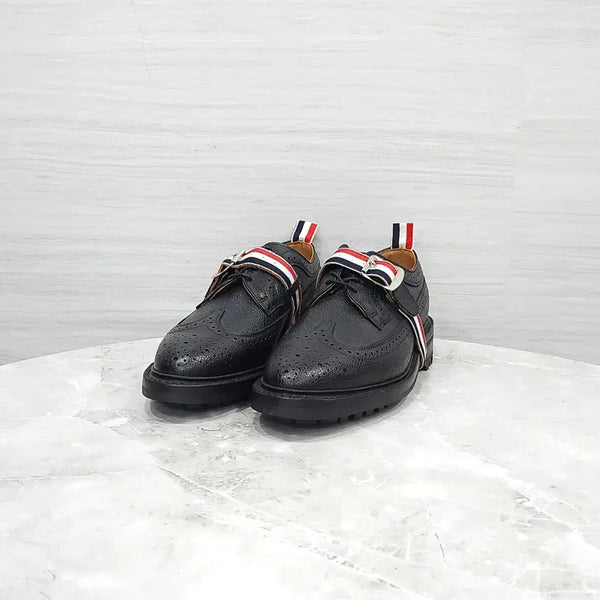 [BUNJANG] Thom Browne Three-Stripe Brogue Wingtip Shoes US 8.5 / US8.5 / 톰브라운 삼선 스트랩 브로그 윙팁 구두