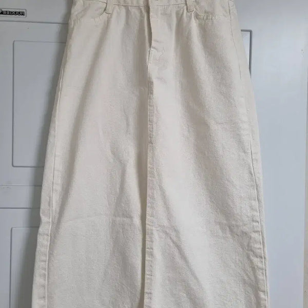 [BUNJANG] Plastic Island Cream White Long Skirt / 플라스틱아일랜드 크림화이트 롱 스커트