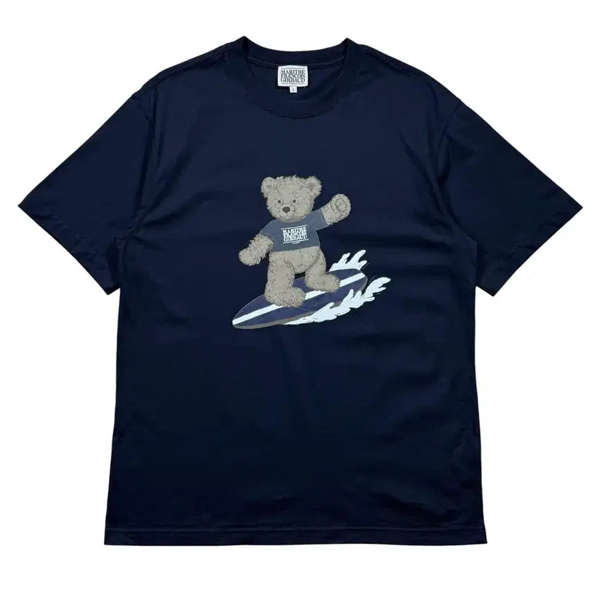 [BUNJANG] Marithe Francois Girbaud Surfing Doodle Bear Short Sleeve T-Shirt / 마리떼 프랑소와 저버 서핑 두들 베어 반팔티