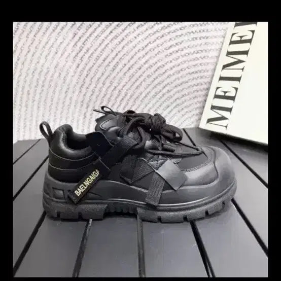 [BUNJANG] SADIYA Women's Black and Beige Sneakers / 블랙 스니커즈 여성운동화