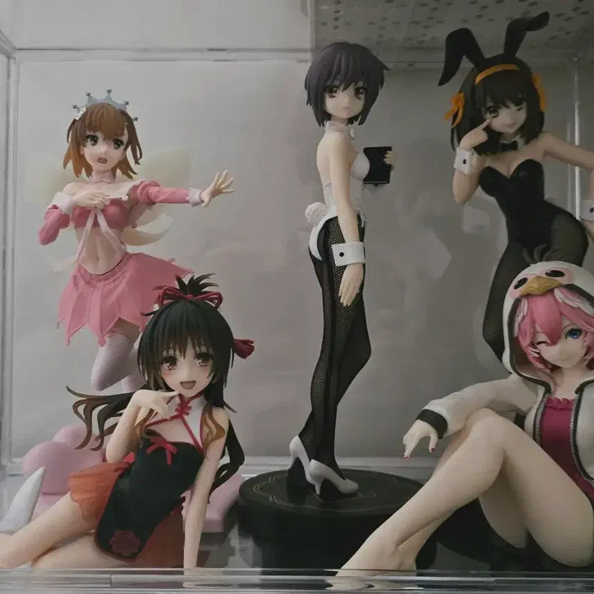 [BUNJANG] Bicute Anime Girl Figure 5-Piece Bundle Set / 미소녀 피규어 5종 일괄 bicute 데스크탑 큐트 초전자포