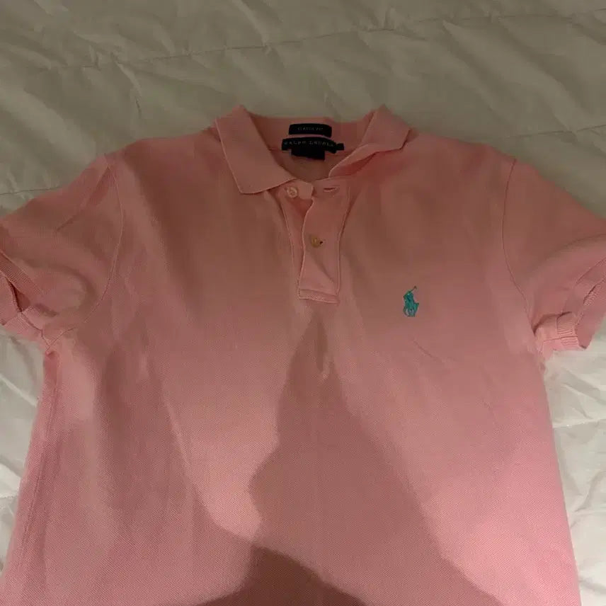 [BUNJANG] Polo Ralph Lauren Short Sleeve Polo Shirt Pink Sky Pony Embroidery Size S / 폴로 랄프로렌 반팔 폴로티 핑크 하늘포니