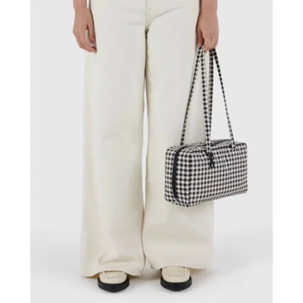 [BUNJANG] Baggu Gingham Check Medium Bowler Bag / Baggu 바쿠 깅엄 체크 미디엄 보울러 백 새상품