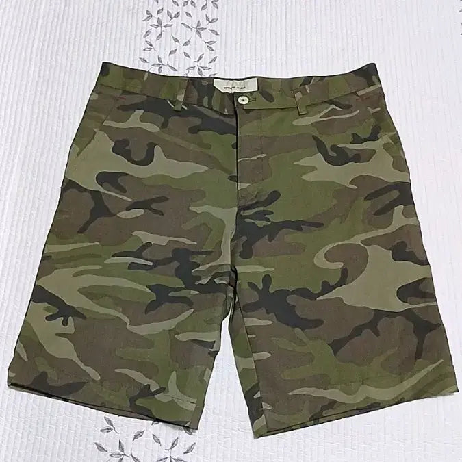 [BUNJANG] Custom Accolack Spandex Camo Cargo Shorts 32 Inch / 커스텀어클락 스판카모반바지 32인치 기장48