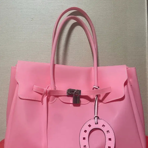 [BUNJANG] Pink Jelly Bag Tote Shoulder Bag / 핑크 젤리백(고퀄)