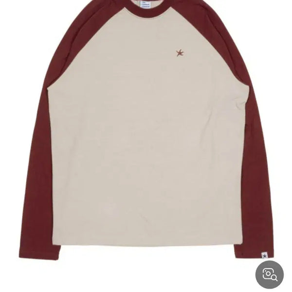 [BUNJANG] The Coldest Moment Raglan Long Sleeve Beige/Red / 더콜디스트모먼트