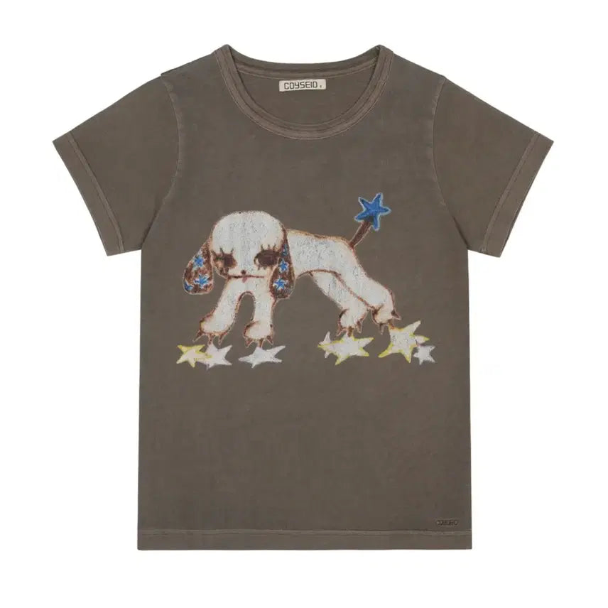 [BUNJANG] Koiseio Vintage Puppy T-Shirt Ash Brown / 코이세이오 빈티지 퍼피 티셔츠 애쉬브라운