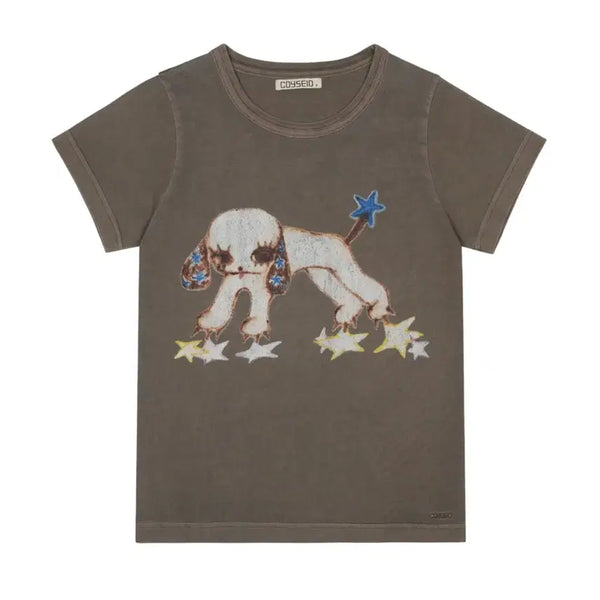 [BUNJANG] Koiseio Vintage Puppy T-Shirt Ash Brown / 코이세이오 빈티지 퍼피 티셔츠 애쉬브라운