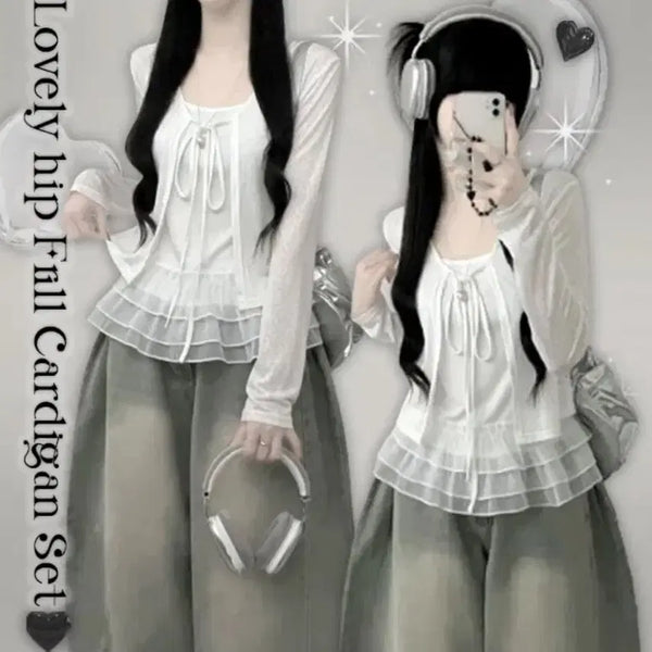 [BUNJANG] Layered Frill Camisole / 레이어드 프릴 나시