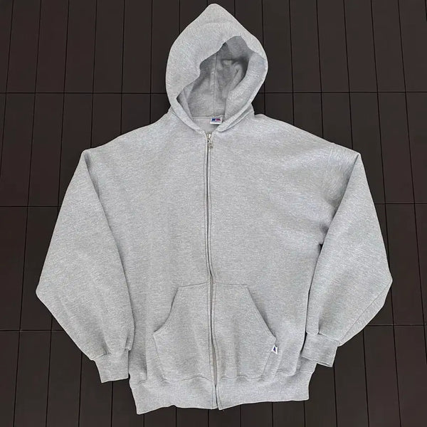 [BUNJANG] Russell Athletic 90s Vintage Grey Hooded Zip-Up Sweatshirt XL / (XL) 90s 러셀 후드집업 그레이