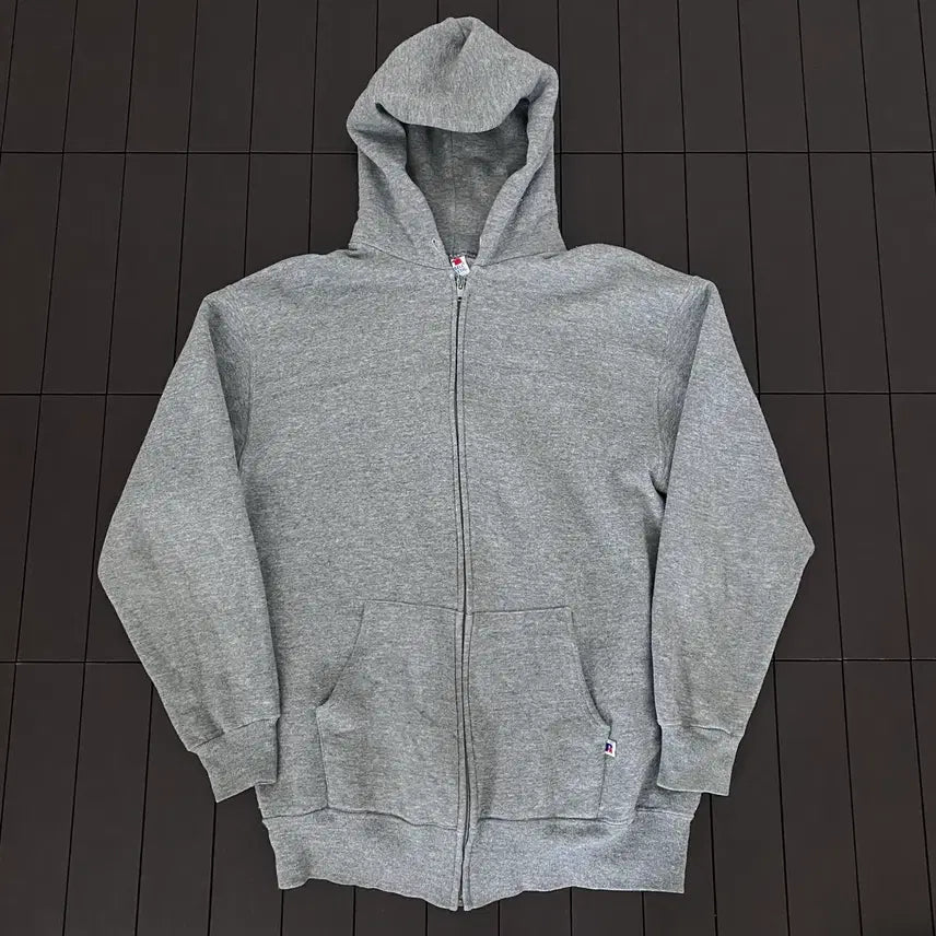 [BUNJANG] Russell 90s Vintage Hooded Zip-Up Grey XL / (XL) 90s 러셀 후드집업 그레이