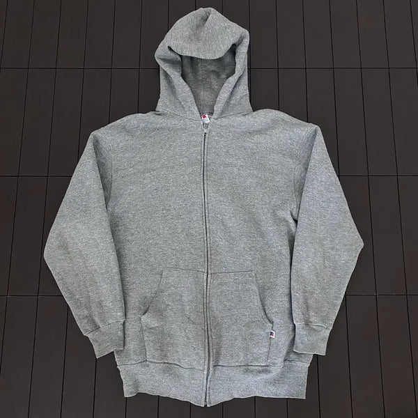 [BUNJANG] Russell 90s Vintage Hooded Zip-Up Grey XL / (XL) 90s 러셀 후드집업 그레이