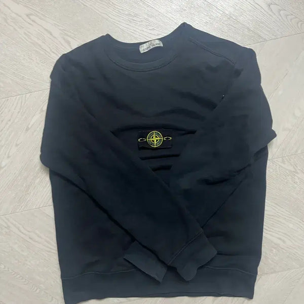 [BUNJANG] Stone Island Sweatshirt Black 23FW Fleece / 스톤아일랜드 맨투맨 블랙 23fw 기모