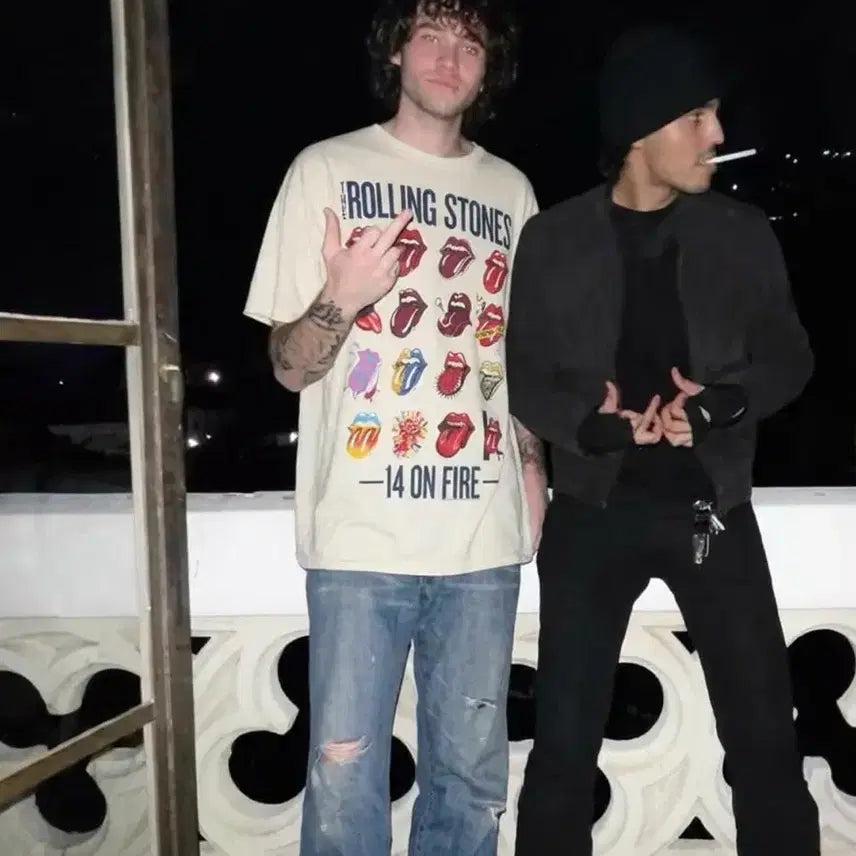 [BUNJANG] The Rolling Stones 2014 Band T-Shirt / (L) 10s 롤링스톤즈 2014 밴드티 티셔츠