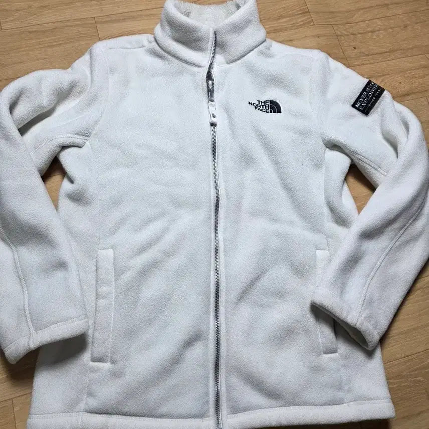 [BUNJANG] The North Face Fleece Zip-Up Jacket White / 90.노스페이스 플리스 집업 화이트. 겨울 상태좋아요.