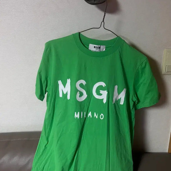 [BUNJANG] MSGM Women's Short Sleeve T-Shirt Green / MSGM 여성 반팔 그린 S