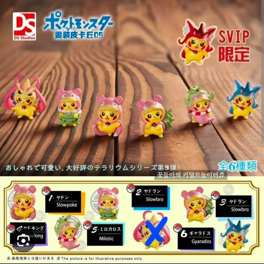 [BUNJANG] DS Poncho Pikachu Resin Figure Set 9th Edition / ds판쵸츄 레진 9탄, 판쵸피카츄 레진, ds판쵸피카츄