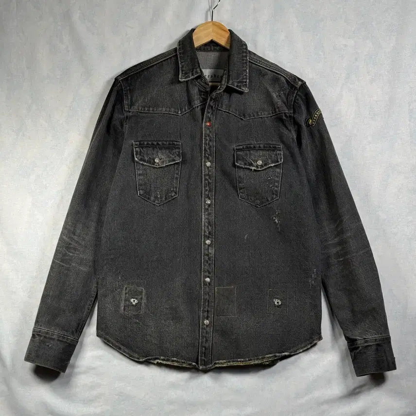 [BUNJANG] Dresden Denim Western Shirt Black L / 드레스덴 데님 웨스턴 셔츠 블랙 L