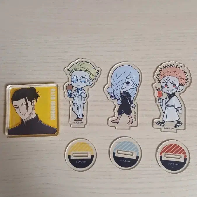 [BUNJANG] Jujutsu Kaisen Suguru Geto Mini Acrylic Block & Ice Cream Acrylic Stand Bundle / 주술회전 굿즈 일괄 판매