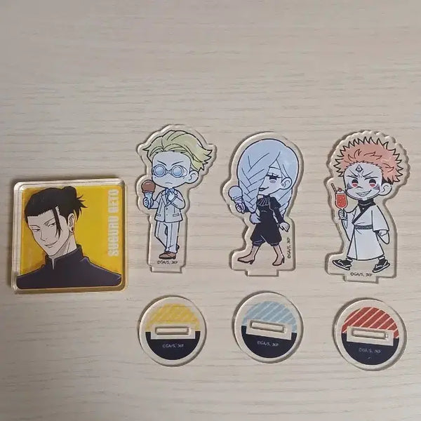 [BUNJANG] Jujutsu Kaisen Suguru Geto Mini Acrylic Block & Ice Cream Acrylic Stand Bundle / 주술회전 굿즈 일괄 판매
