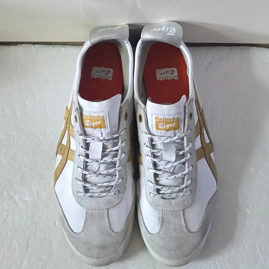 [BUNJANG] Onitsuka Tiger Mexico 66 White Golden Glow Leather Sneakers / [260] 오니츠카타이거 멕시코66 화이트골든글로우ㅡ단종매물,최저가