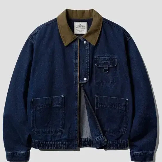[BUNJANG] WV Project Unique Denim Work Jacket Blue / 더블유브이프로젝트 유니크 데님 워크자켓 블루 JNOT7738