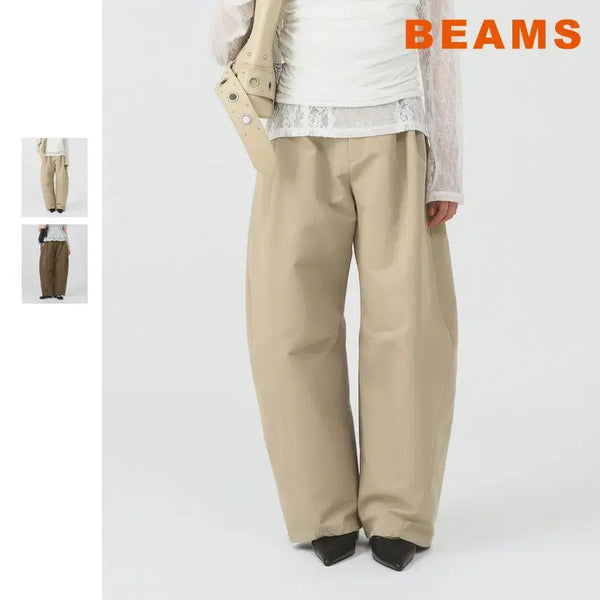 [BUNJANG] BEAMS Ray 2-Tuck Curve Barrel Chino Pants / 빔즈 레이 2턱 커브 배럴 치노 팬츠