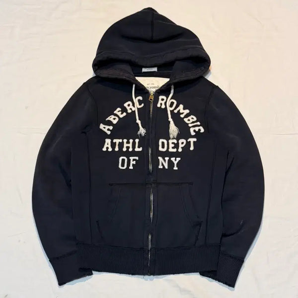 [BUNJANG] Abercrombie & Fitch Arch Logo Hooded Zip-Up Navy / 아베크롬비 대장급 아치로고 후드집업 네이비
