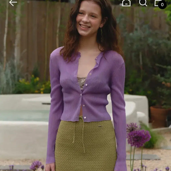 [BUNJANG] Myr Myr Purple Cardigan / 뮈르뮈르 퍼플 가디건